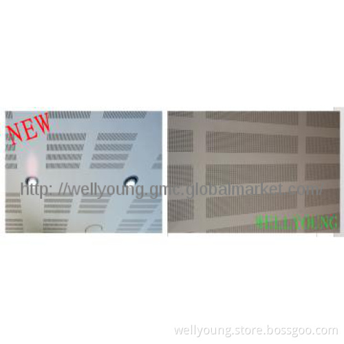 Perforated gypsum acoustic ceilings
